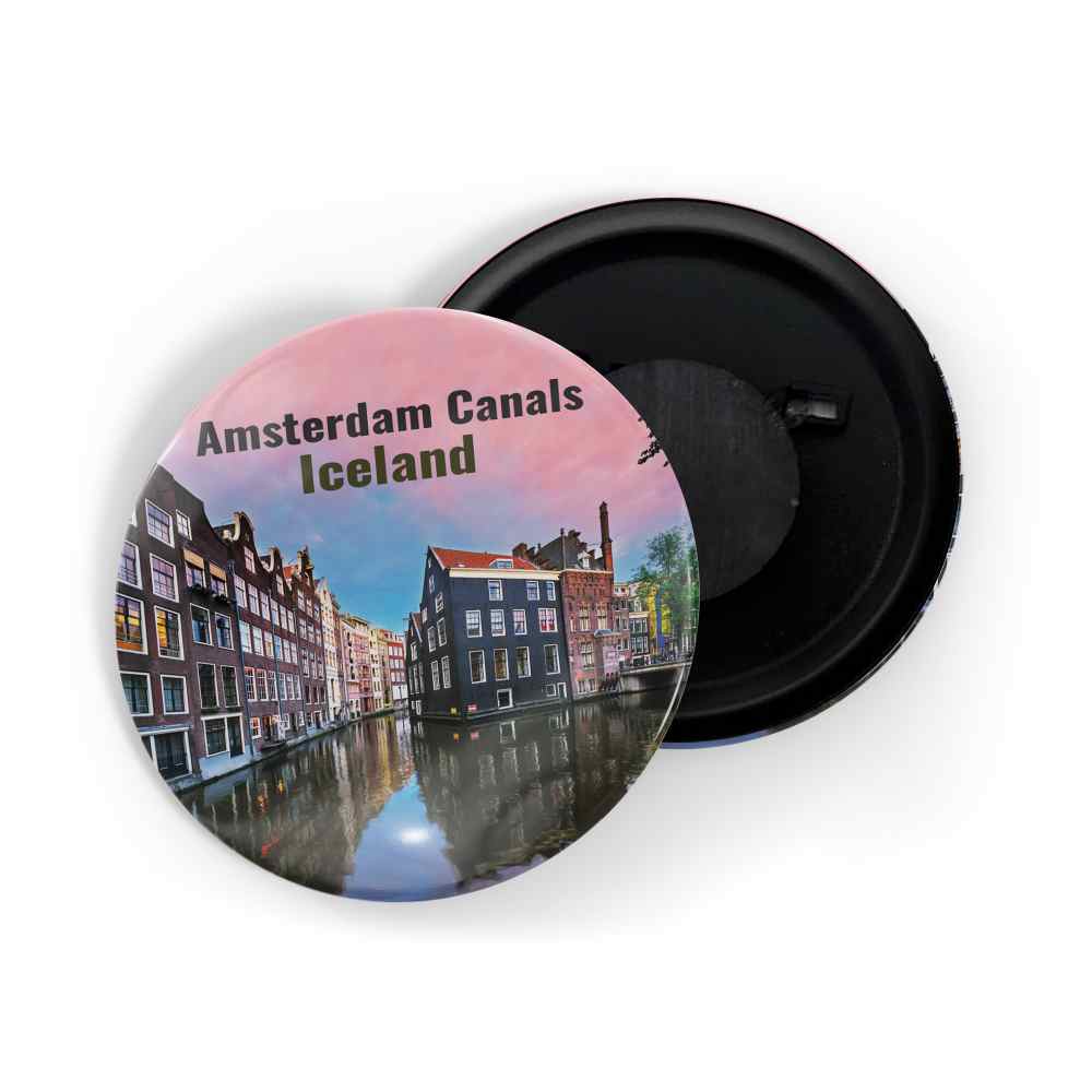 dhcrafts Fridge Magnet Multicolor Famous Tourist Place Amsterdam Canals Glossy Finish Design Pack of 1